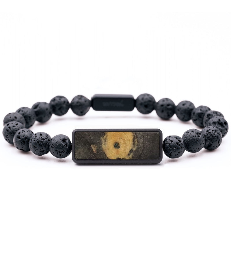 Lava Bead Burl Wood Bracelet - Opal (Wood Burl, 654769)