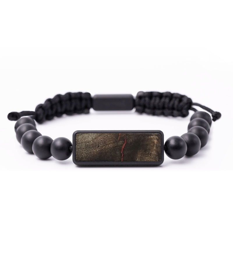 Onyx Bead Burl Wood Bracelet - Griffin (Wood Burl, 654770)