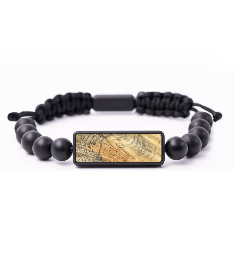 Onyx Bead Burl Wood Bracelet - Armando (Wood Burl, 654775)