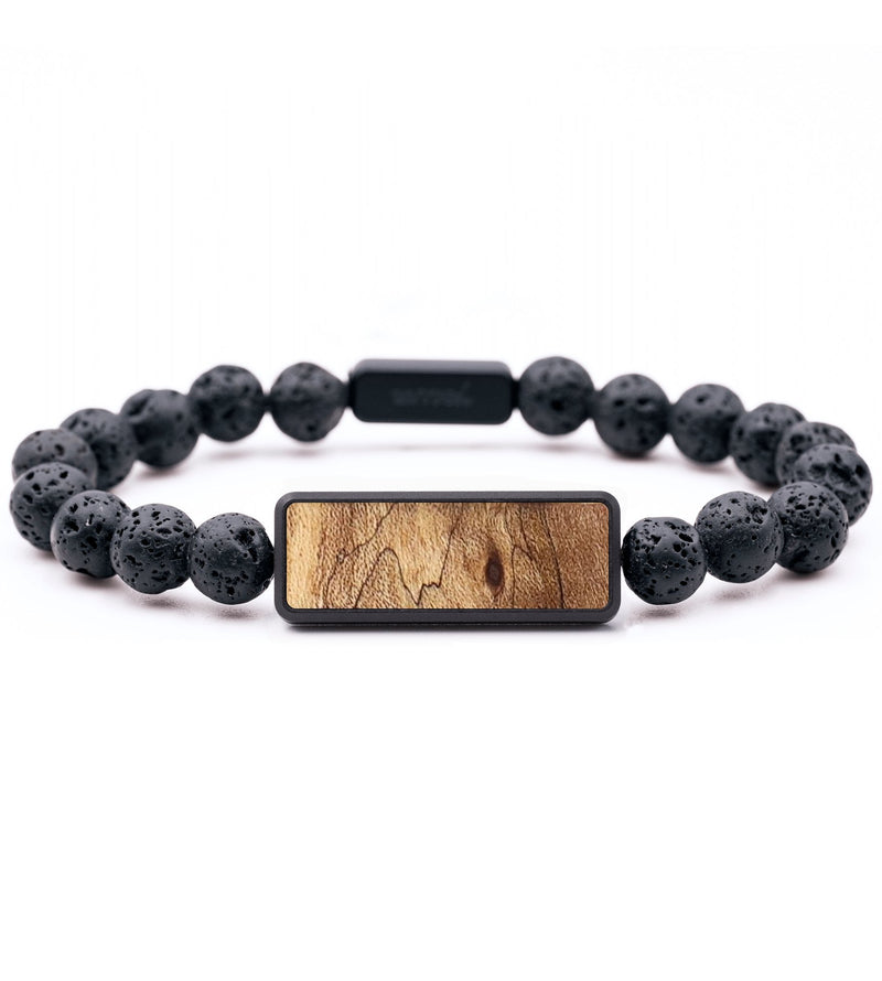 Lava Bead Burl Wood Bracelet - Abigail (Wood Burl, 654837)