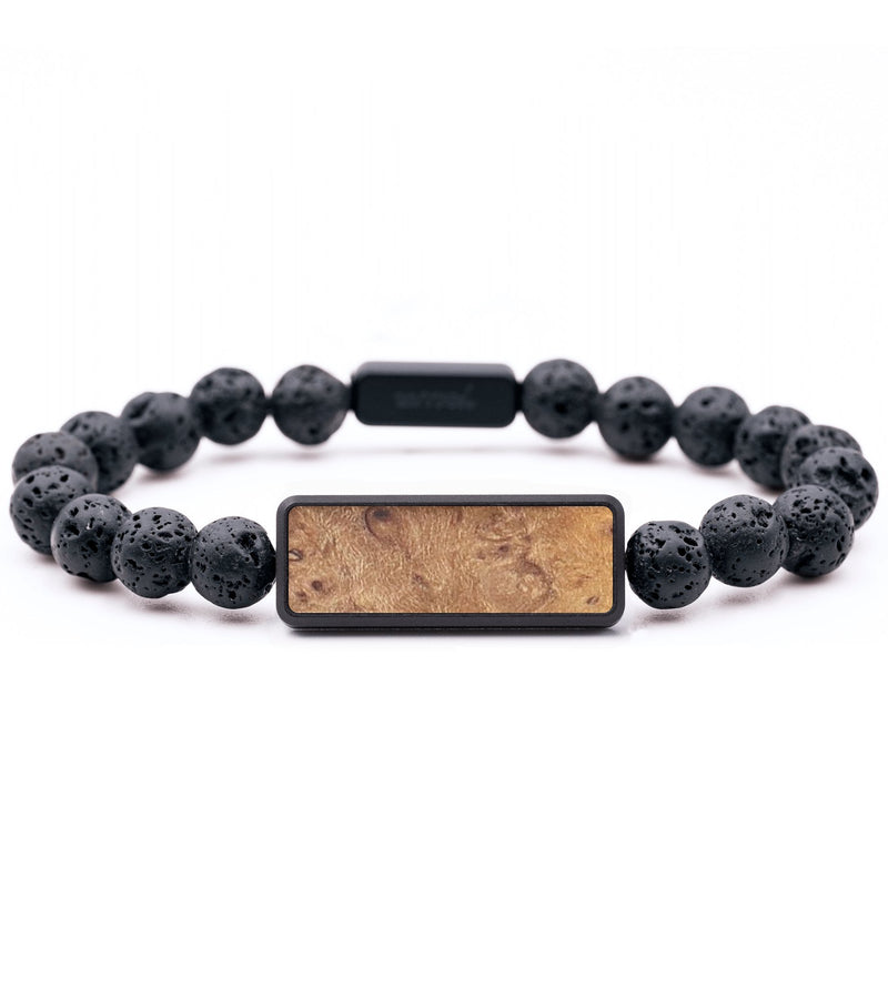 Lava Bead Burl Wood Bracelet - Luciana (Wood Burl, 654950)