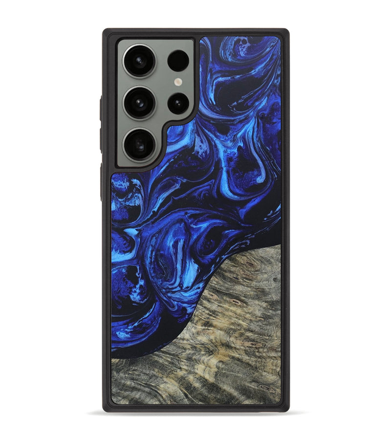 Galaxy S23 Ultra Wood+Resin Phone Case - Edmund (Blue, 654976)