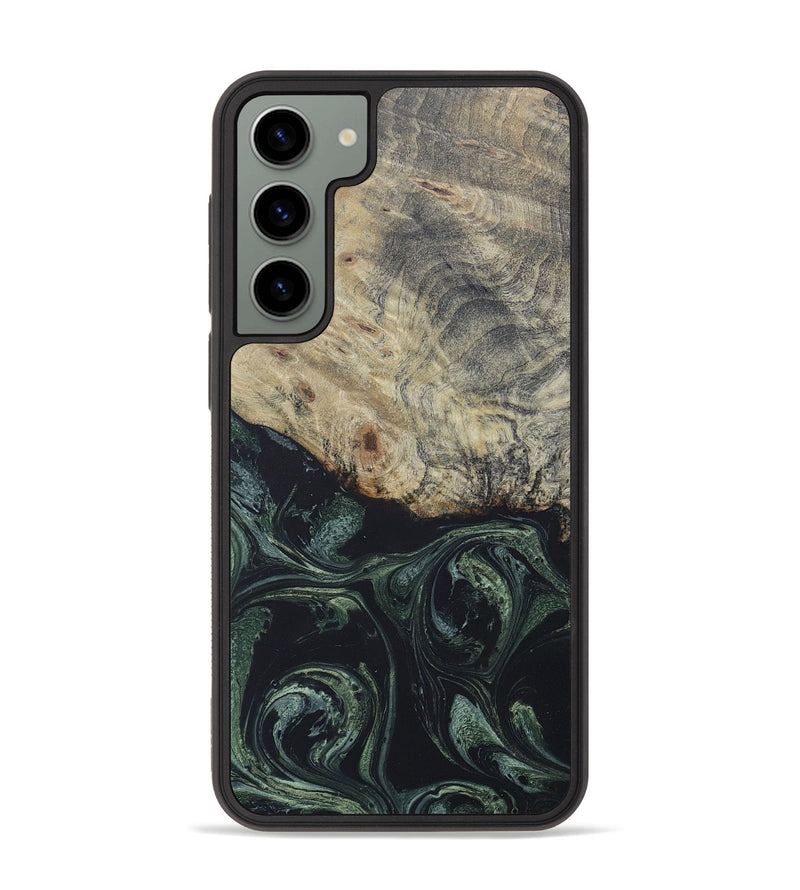 Galaxy S23 Plus Wood+Resin Phone Case - Harrison (Green, 655012)