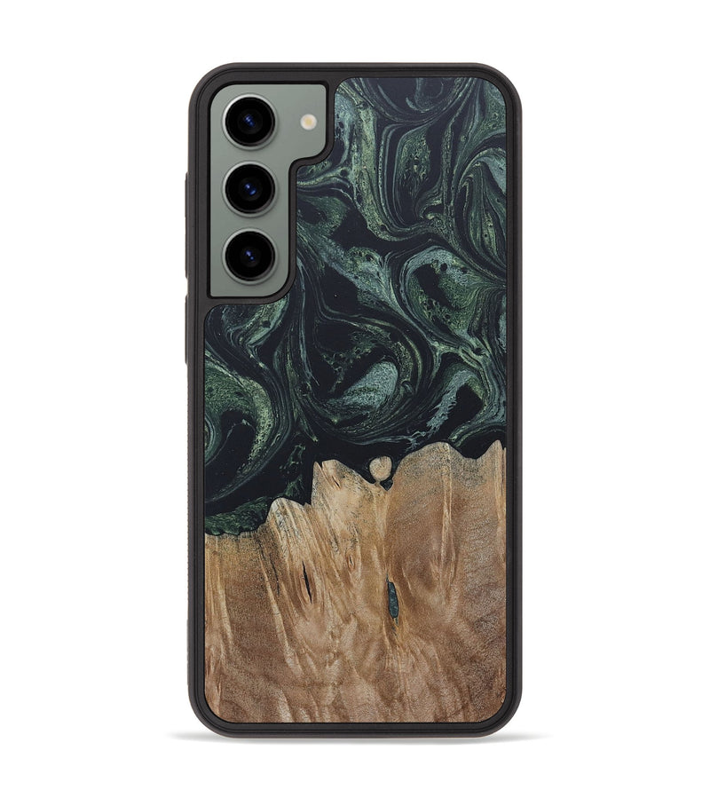 Galaxy S23 Plus Wood+Resin Phone Case - Jodi (Green, 655023)