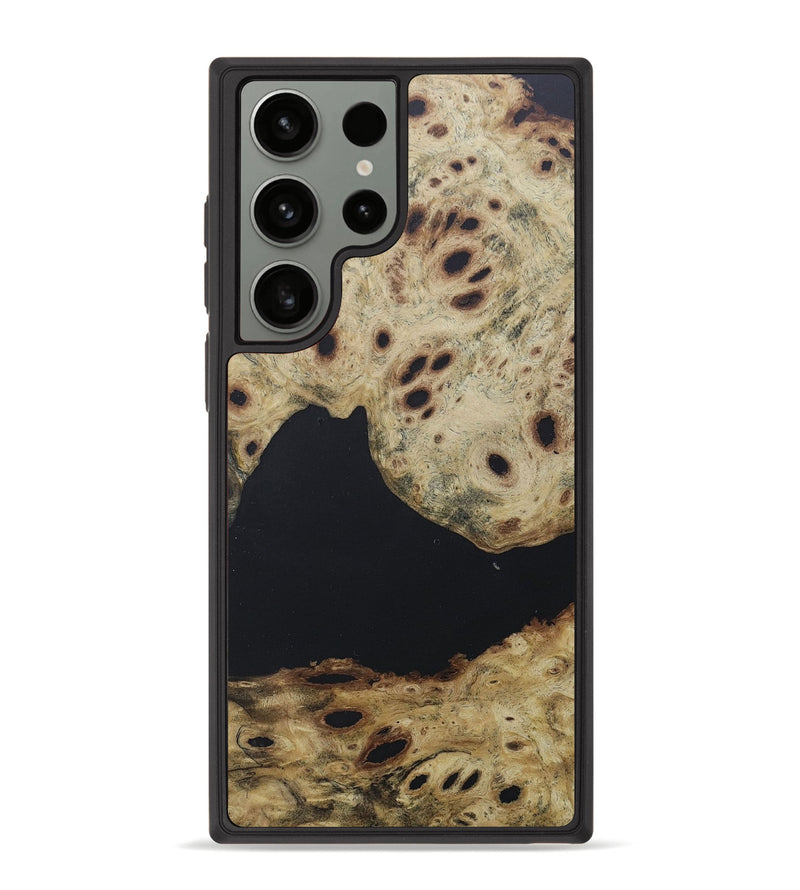 Galaxy S23 Ultra Wood+Resin Phone Case - Eddie (Pure Black, 655027)