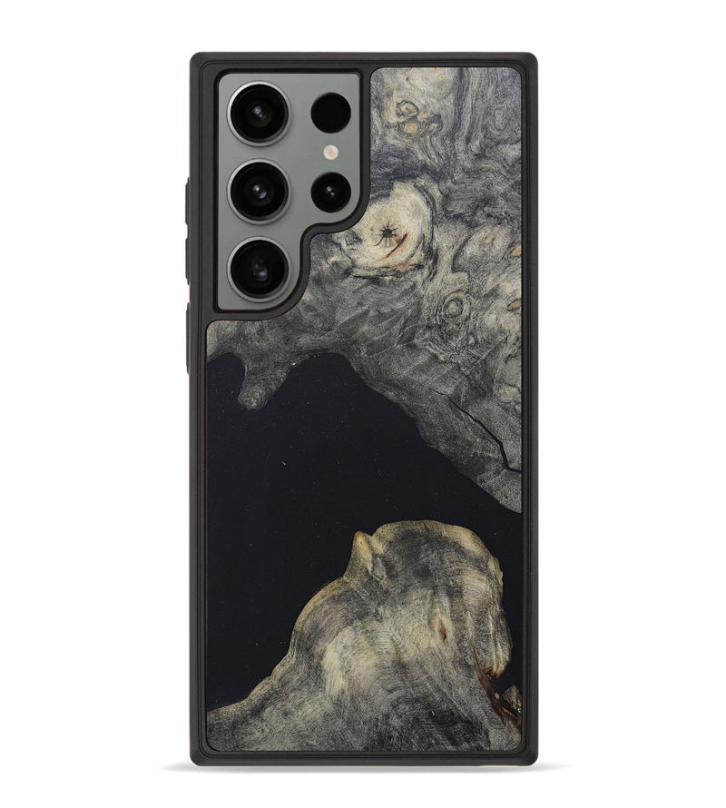 Galaxy S23 Ultra Wood+Resin Phone Case - Mason (Pure Black, 655028)