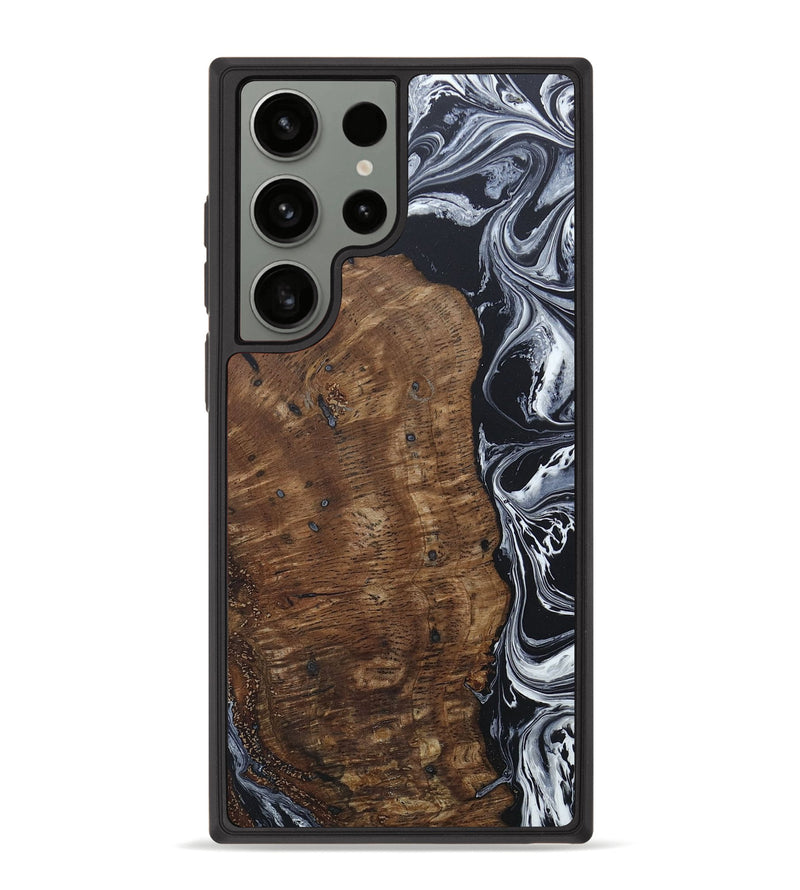 Galaxy S23 Ultra Wood+Resin Phone Case - Ebony (Black & White, 655030)