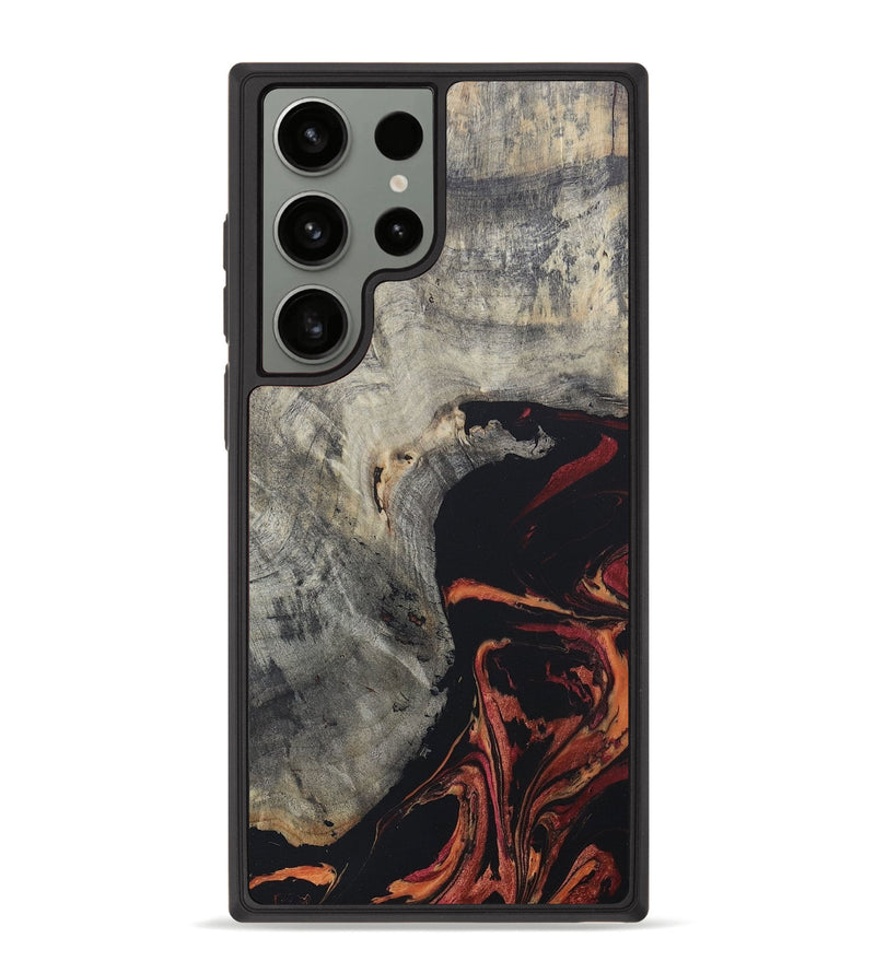Galaxy S23 Ultra Wood+Resin Phone Case - Alayah (Red, 655036)
