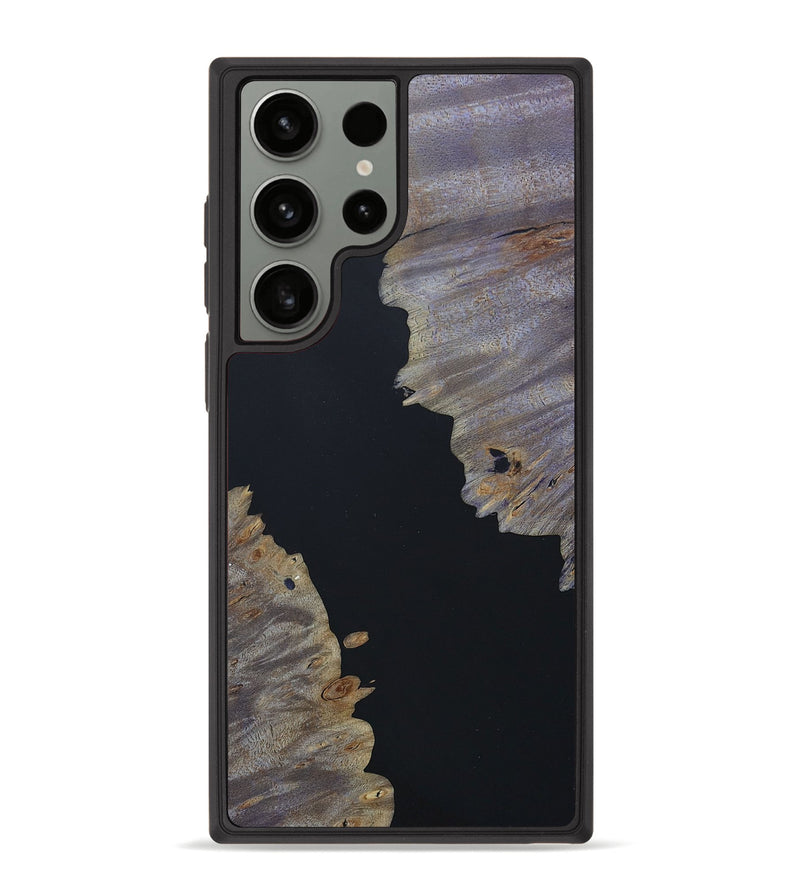 Galaxy S23 Ultra Wood+Resin Phone Case - Greg (Pure Black, 655131)