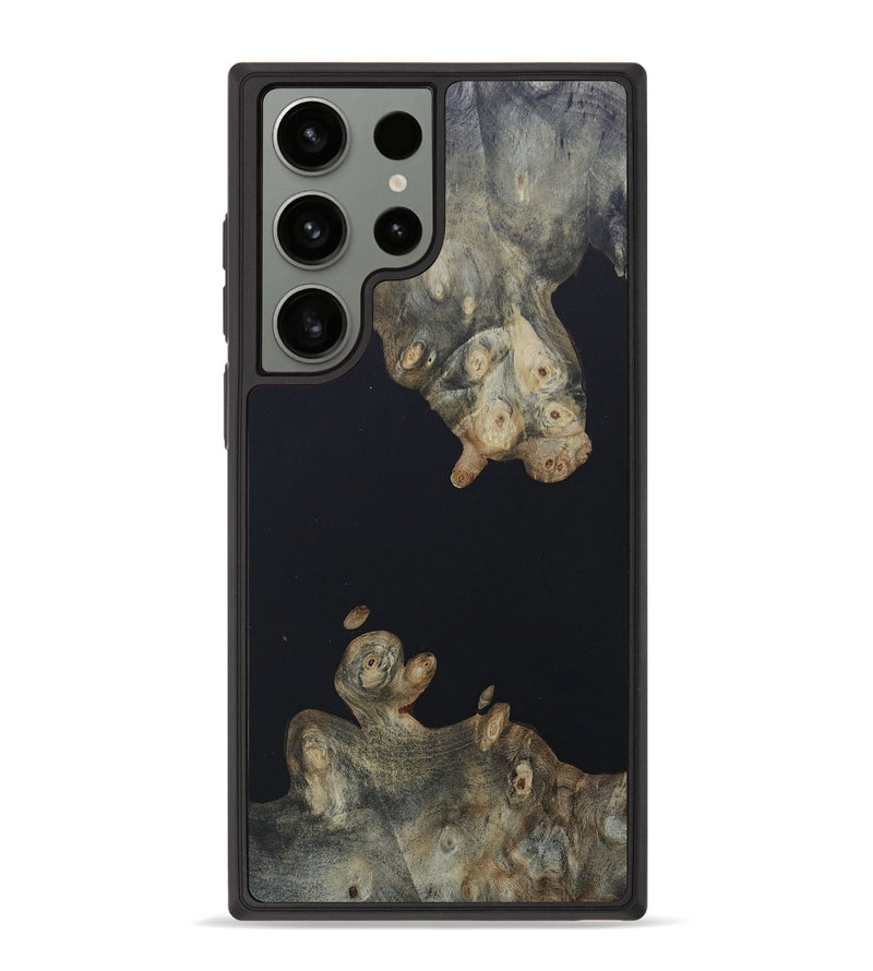 Galaxy S23 Ultra Wood+Resin Phone Case - Bette (Pure Black, 655135)