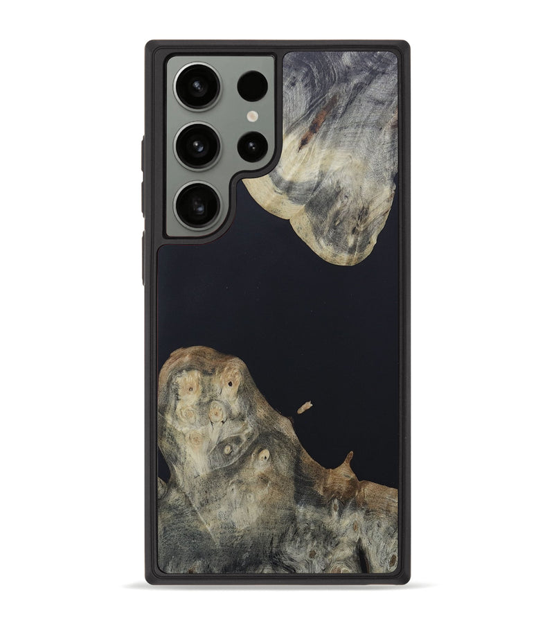 Galaxy S23 Ultra Wood+Resin Phone Case - Grace (Pure Black, 655138)