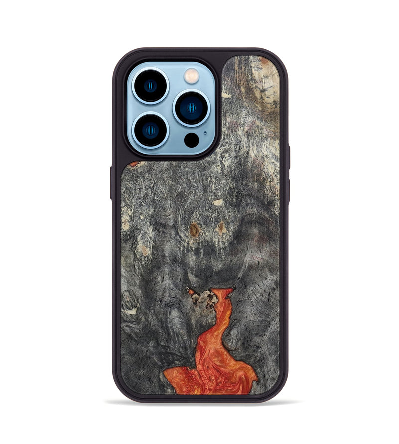 iPhone 14 Pro Wood+Resin Phone Case - Nehemiah (Wood Burl, 655151)