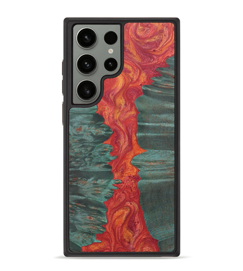 Galaxy S23 Ultra Wood+Resin Phone Case - Reid (Red, 655155)