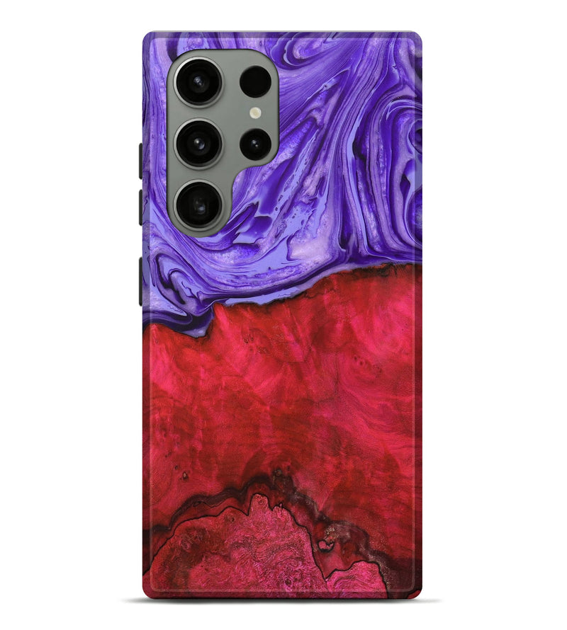 Galaxy S23 Ultra Wood+Resin Live Edge Phone Case - Aurora (Purple, 655228)