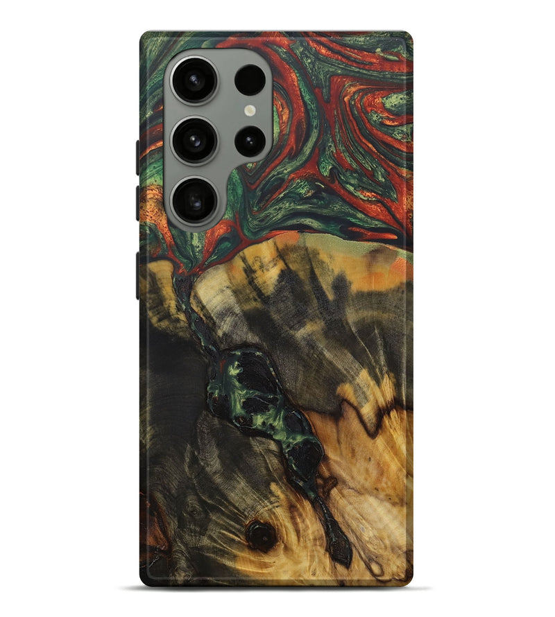 Galaxy S23 Ultra Wood+Resin Live Edge Phone Case - Theo (Green, 655231)
