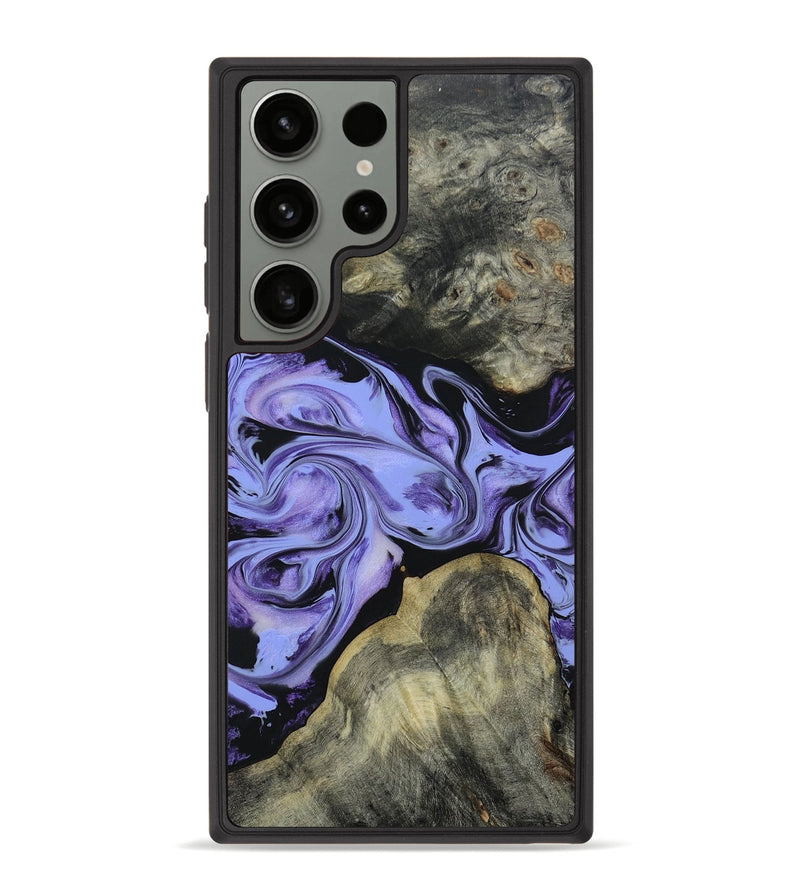Galaxy S23 Ultra Wood+Resin Phone Case - Evelyn (Purple, 655256)
