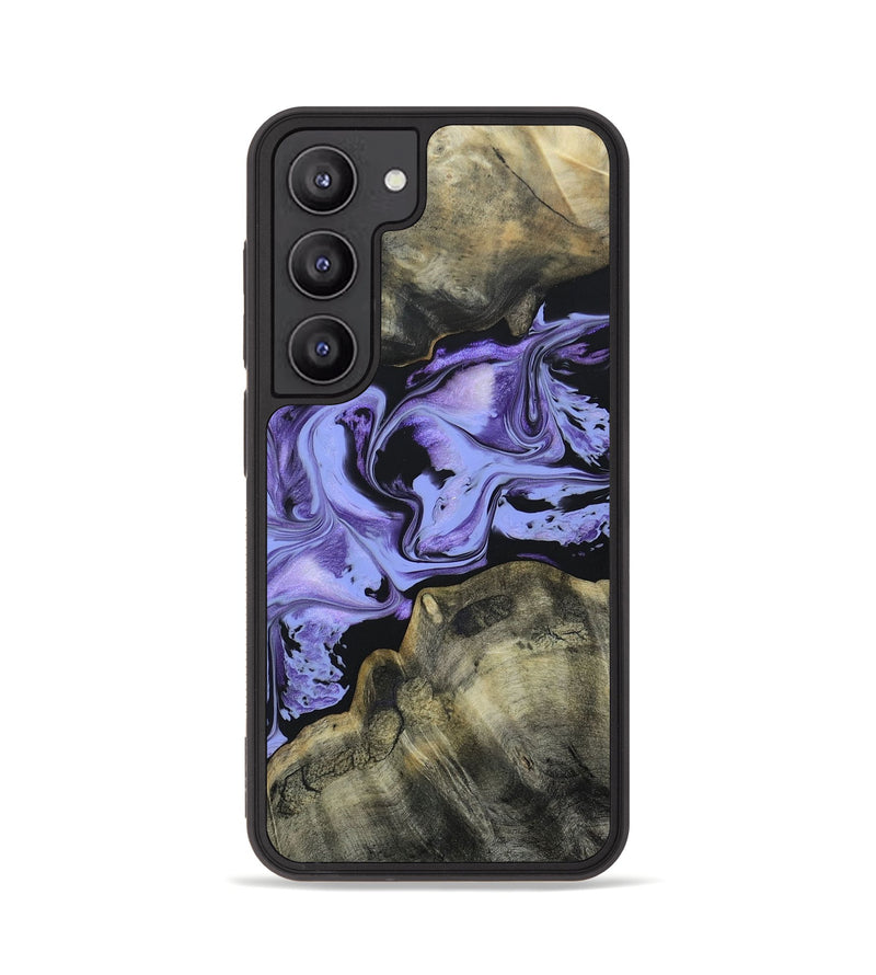 Galaxy S23 Wood+Resin Phone Case - Goldie (Purple, 655258)
