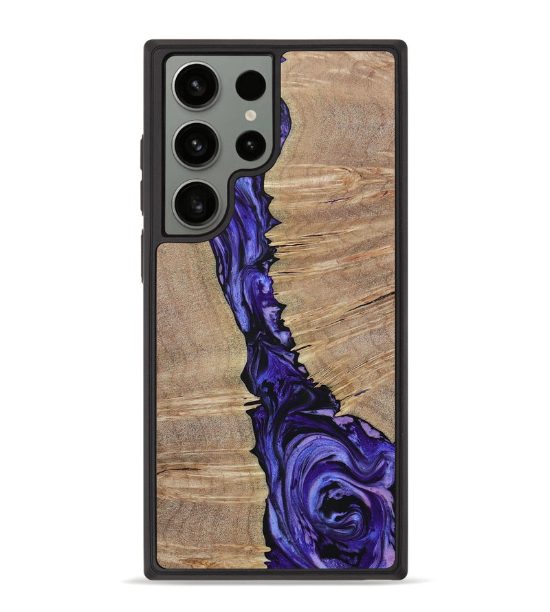 Galaxy S23 Ultra Wood+Resin Phone Case - Declan (Purple, 655261)