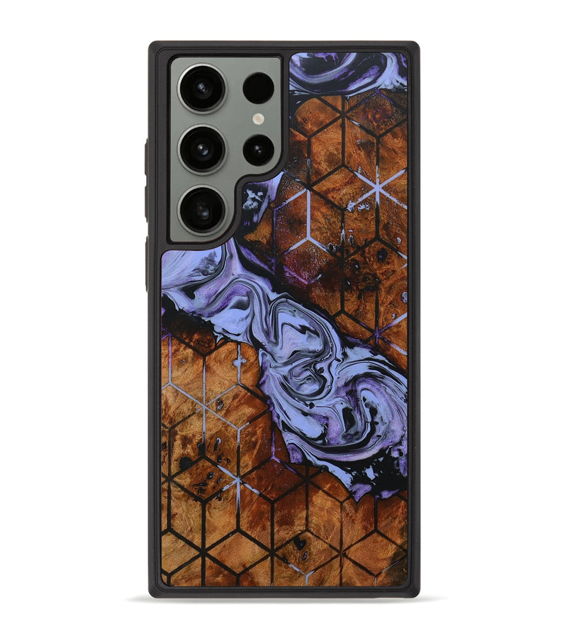 Galaxy S23 Ultra Wood+Resin Phone Case - Theo (Pattern, 655275)