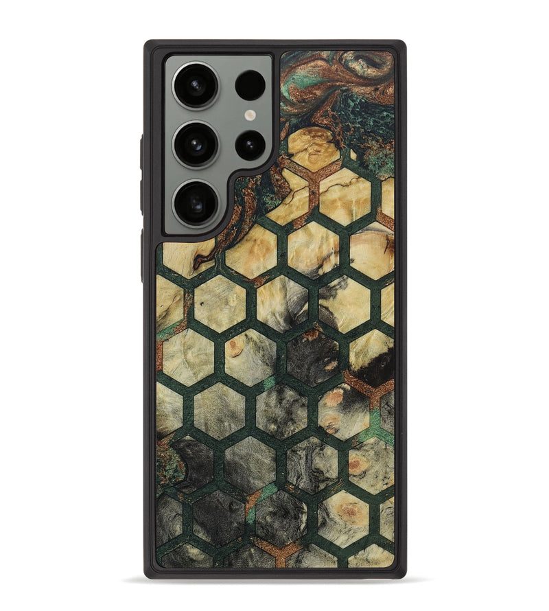 Galaxy S23 Ultra Wood+Resin Phone Case - Peggy (Pattern, 655327)