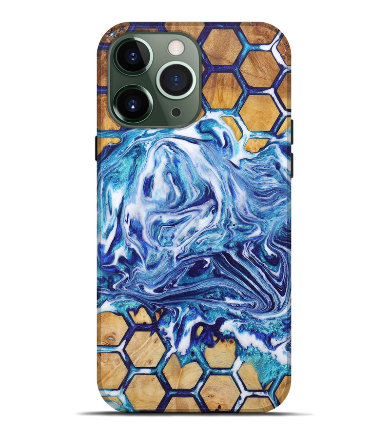iPhone 13 Pro Max Wood+Resin Live Edge Phone Case - Matt (Pattern, 655462)