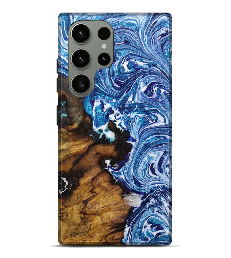 Galaxy S23 Ultra Wood+Resin Live Edge Phone Case - Rick (Blue, 655468)
