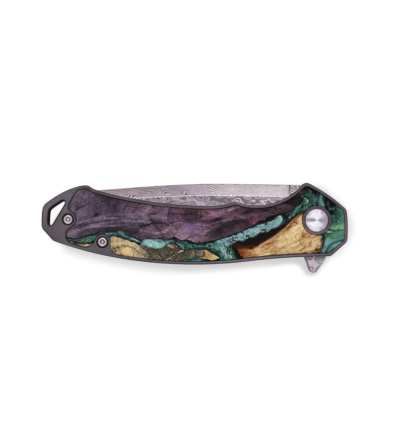 EDC Wood+Resin Pocket Knife - Armani (Green, 655478)