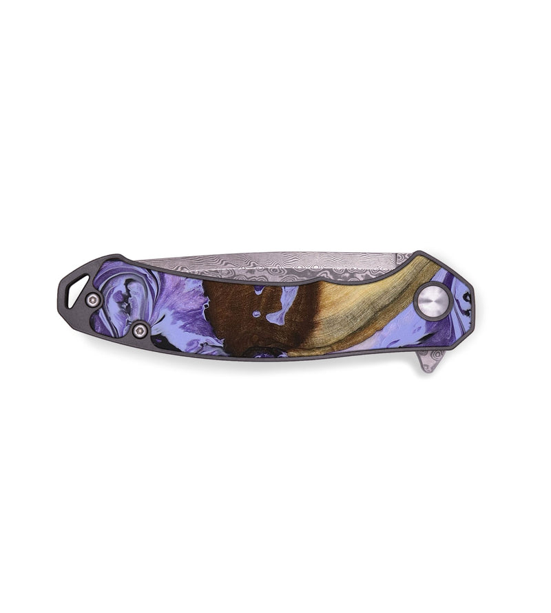 EDC ResinArt Pocket Knife - Rachel (Purple, 655492)