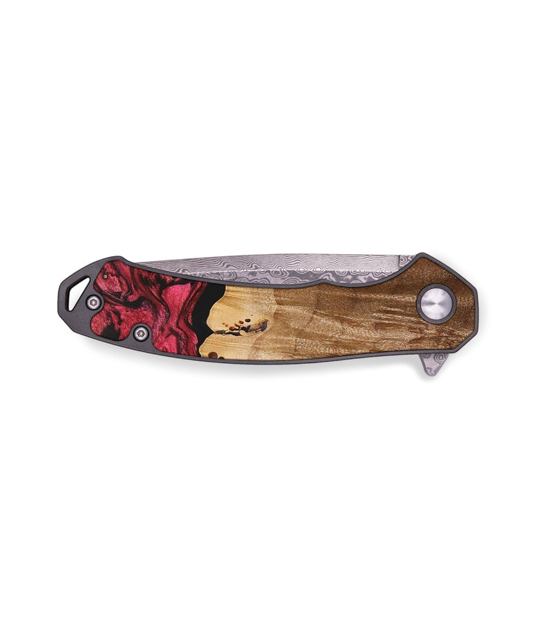 EDC Wood+Resin Pocket Knife - Ronda (Red, 655502)