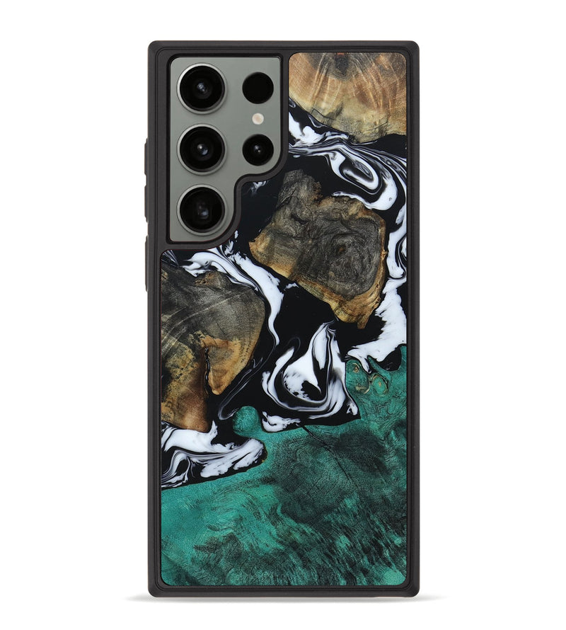 Galaxy S23 Ultra Wood+Resin Phone Case - Paisley (Mosaic, 655518)
