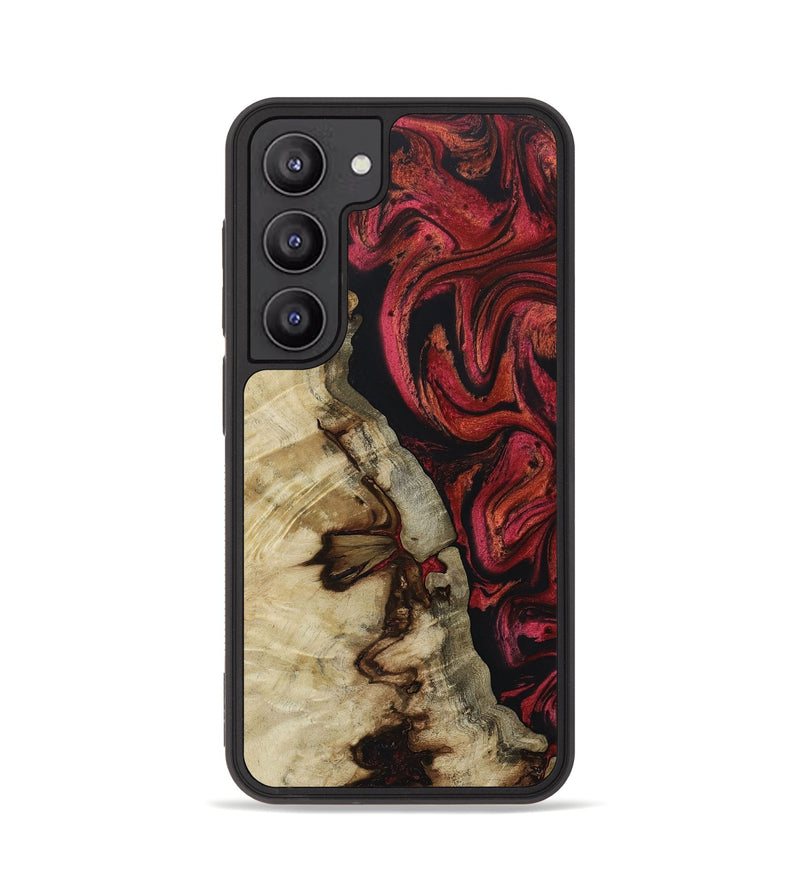 Galaxy S23 Wood+Resin Phone Case - Keegan (Red, 655530)