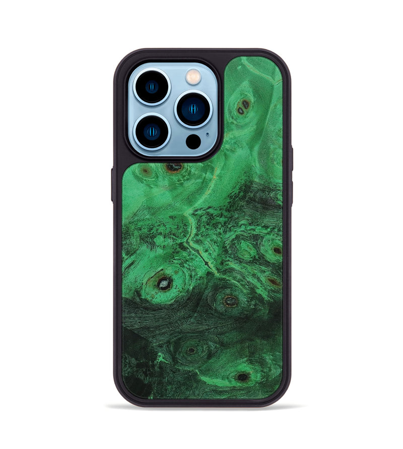 iPhone 14 Pro Wood+Resin Phone Case - Thea (Wood Burl, 655545)