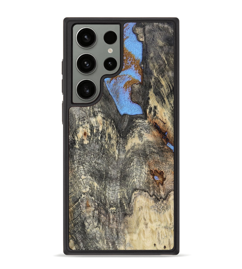 Galaxy S23 Ultra Wood+Resin Phone Case - Tyra (Wood Burl, 655555)