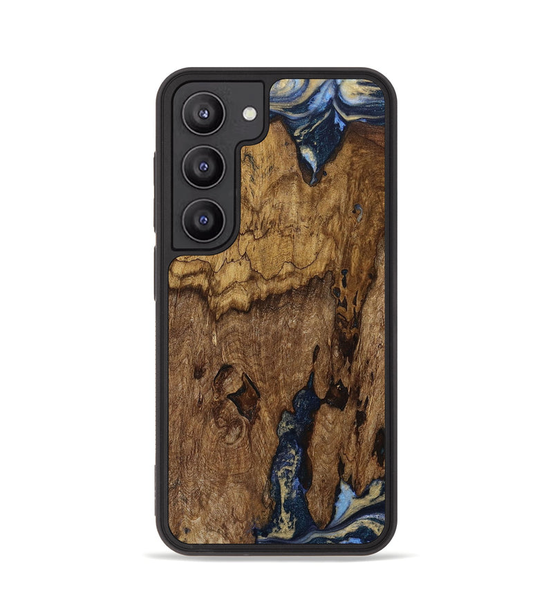 Galaxy S23 Wood+Resin Phone Case - Steve (Teal & Gold, 655570)