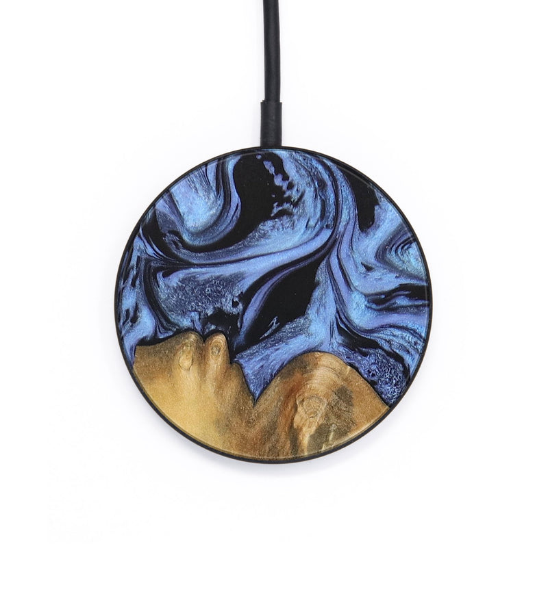 Circle Wood+Resin Wireless Charger - Jason (Blue, 655666)