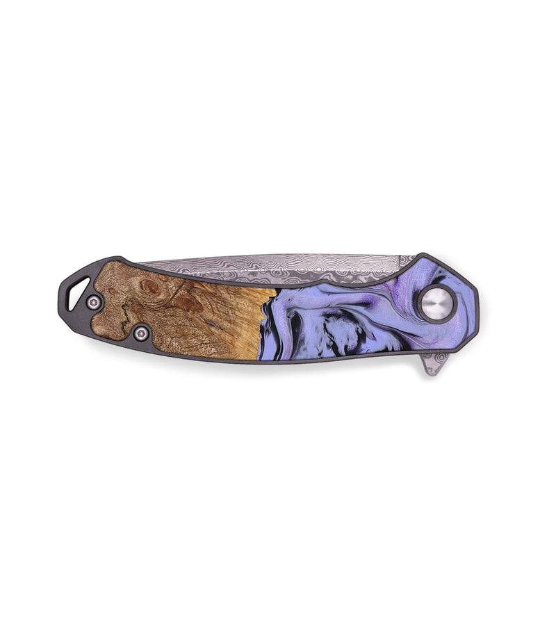 EDC Wood+Resin Pocket Knife - Adrian (Purple, 655704)