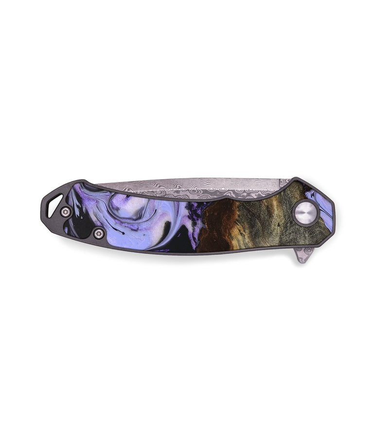 EDC Wood+Resin Pocket Knife - Brandi (Purple, 655706)