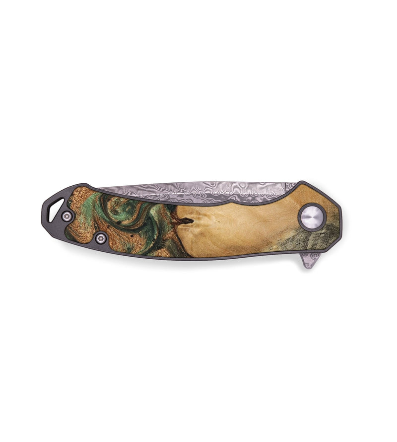 EDC Wood+Resin Pocket Knife - Gunnar (Green, 655710)