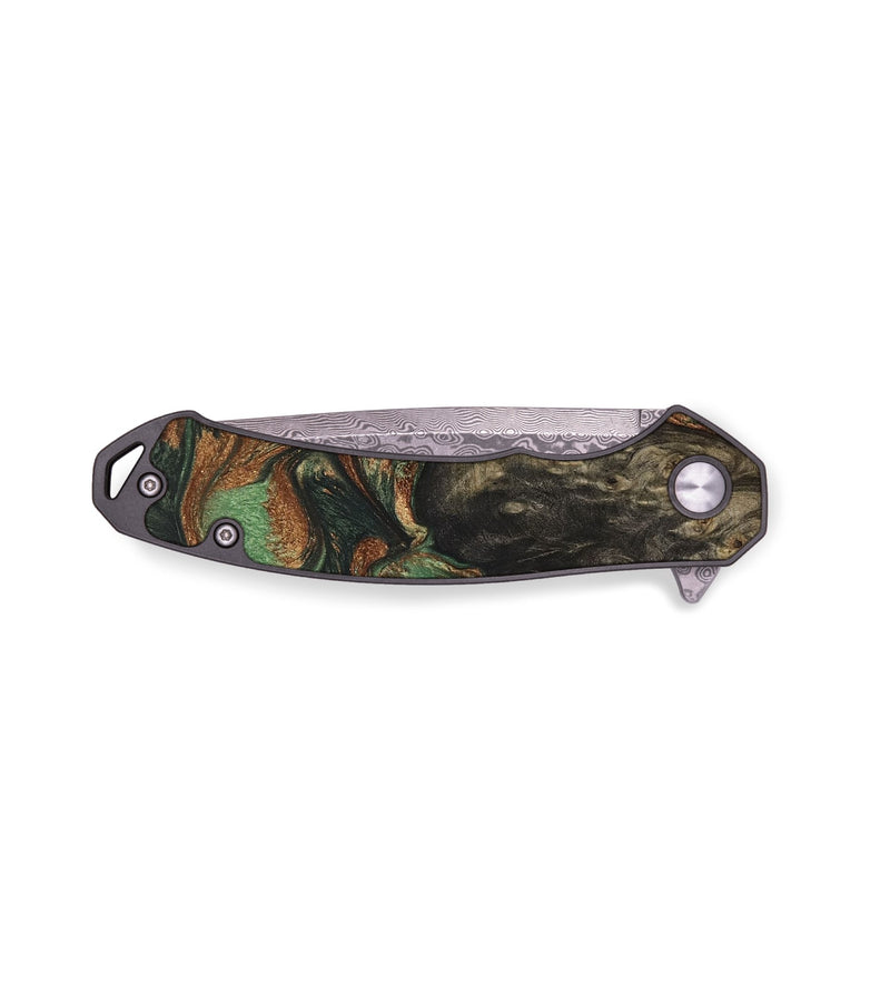 EDC Wood+Resin Pocket Knife - Emmett (Green, 655712)