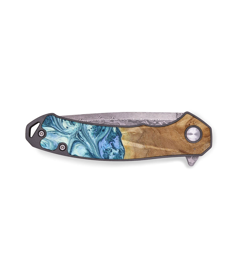 EDC Wood+Resin Pocket Knife - Lane (Blue, 655731)