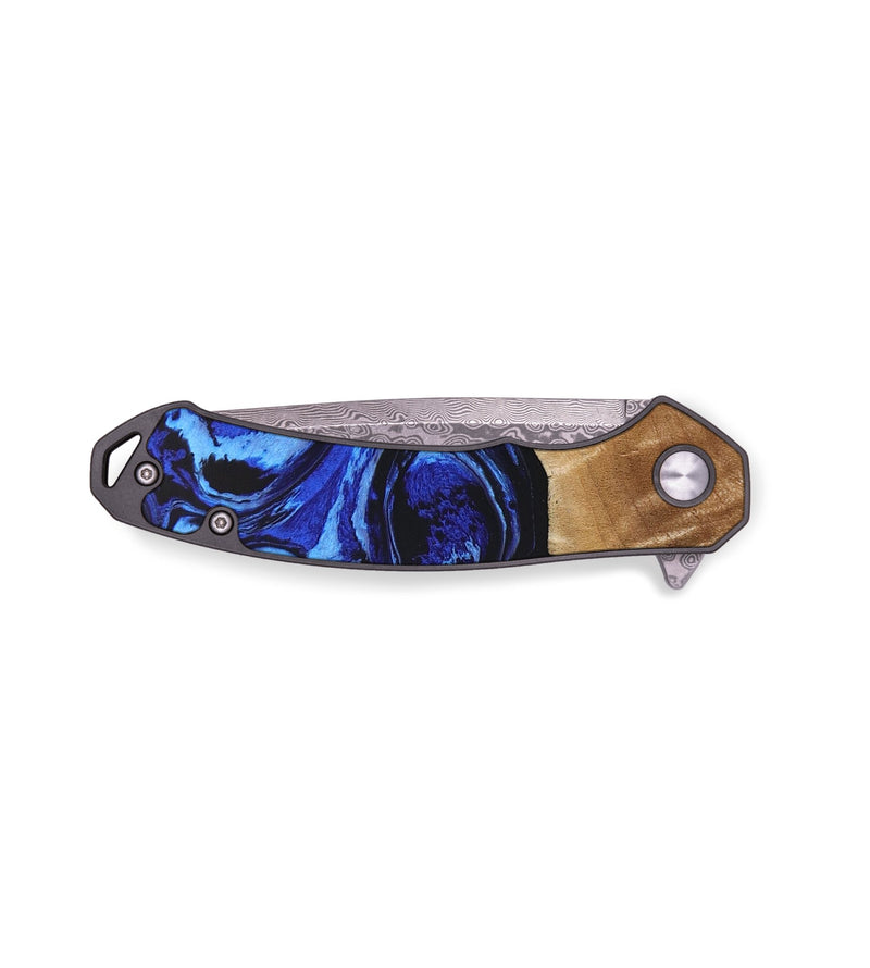 EDC Wood+Resin Pocket Knife - Marquis (Blue, 655734)