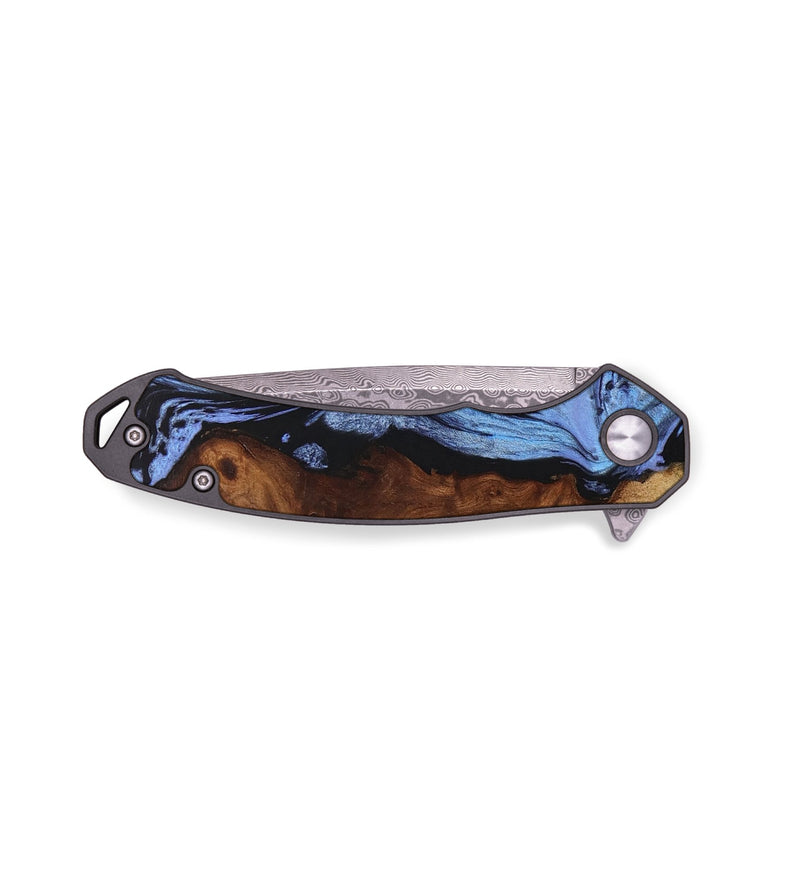 EDC Wood+Resin Pocket Knife - Gilbert (Blue, 655753)