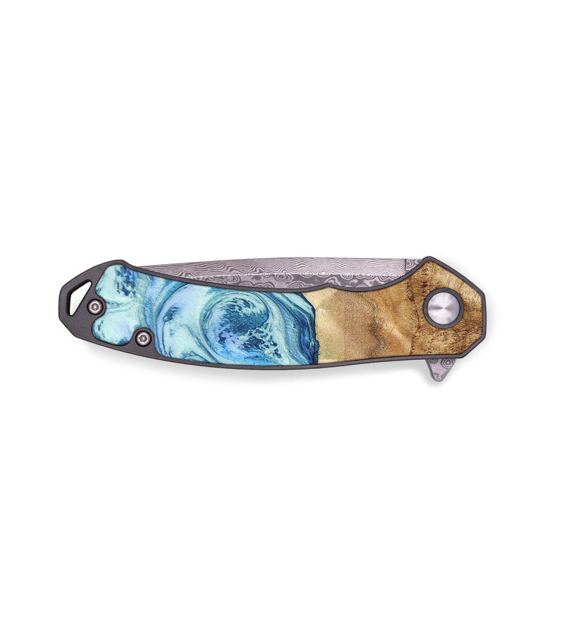 EDC Wood+Resin Pocket Knife - Sawyer (Blue, 655764)
