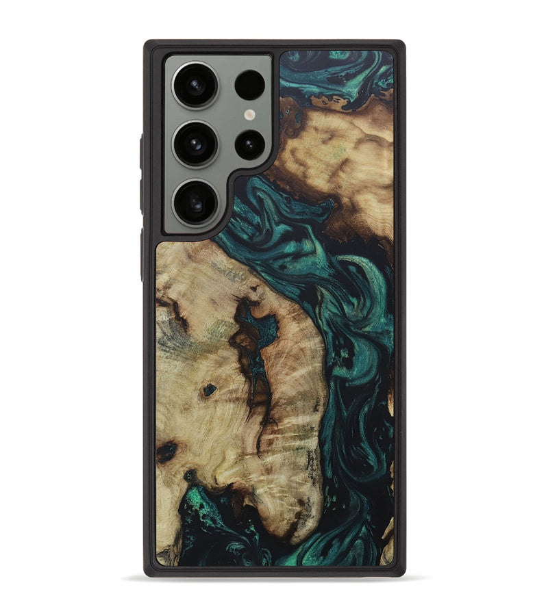 Galaxy S23 Ultra Wood+Resin Phone Case - Alaia (Green, 655773)