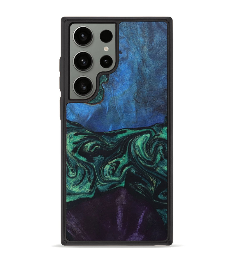 Galaxy S23 Ultra Wood+Resin Phone Case - Christa (Green, 655783)