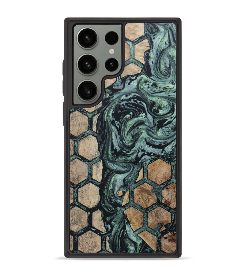 Galaxy S23 Ultra Wood+Resin Phone Case - Crystal (Pattern, 655801)