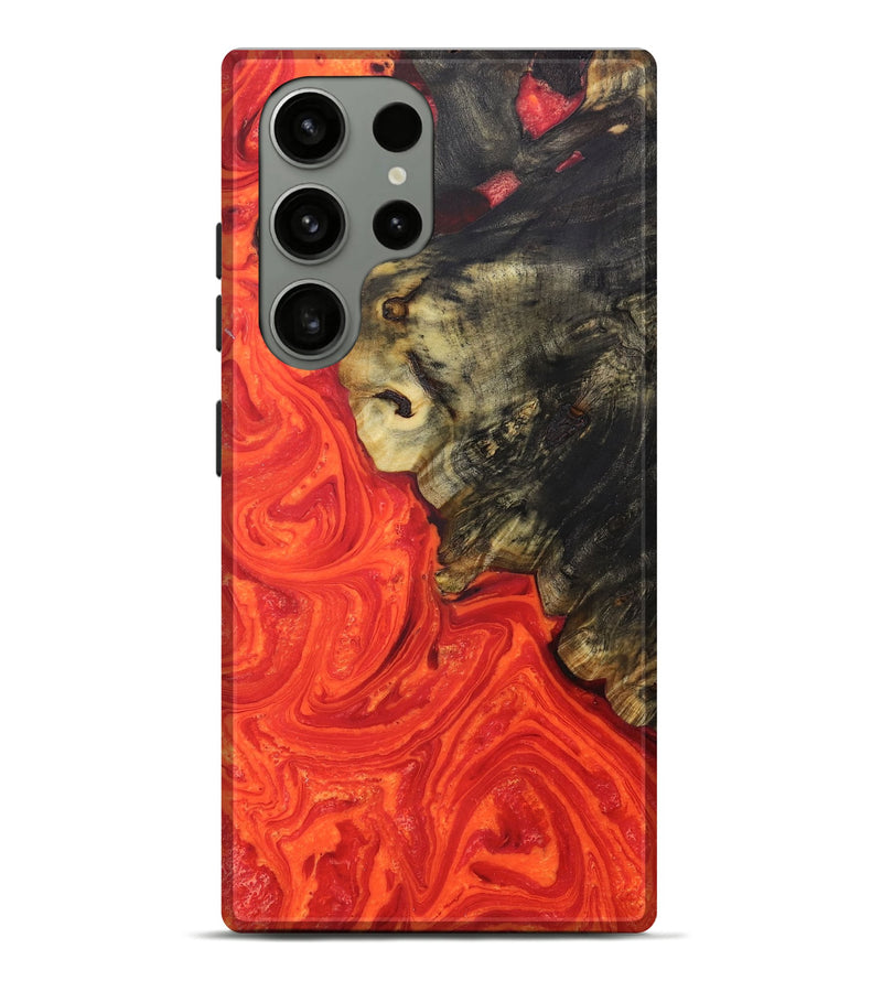 Galaxy S23 Ultra Wood+Resin Live Edge Phone Case - Whitney (Red, 655844)