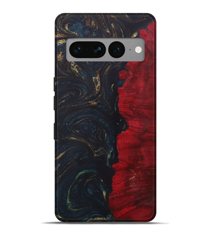 Pixel 7 Pro Wood+Resin Live Edge Phone Case - Ezra (Green, 655849)