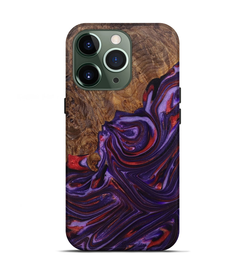 iPhone 13 Pro Wood+Resin Live Edge Phone Case - Gabriel (Purple, 655858)