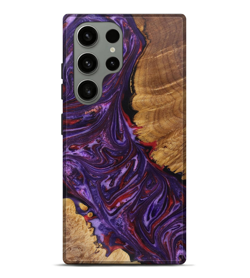 Galaxy S23 Ultra Wood+Resin Live Edge Phone Case - Albert (Purple, 655860)